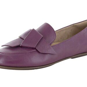 FitFlop Lena Knot Loafers Leather Flats Lingonberry size 8 Purple NWOB unworn